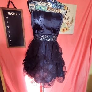 Speechless Navy Blue Prom Dress